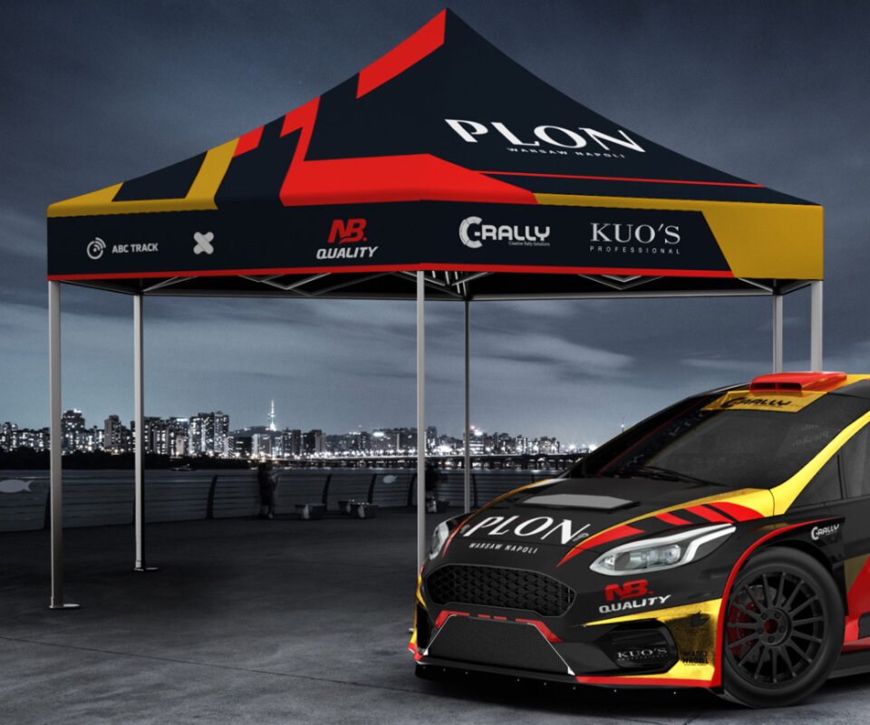 motorsport tent in customized design by abstraxi