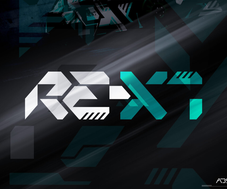 re-x1 logotype design for first electric rally car